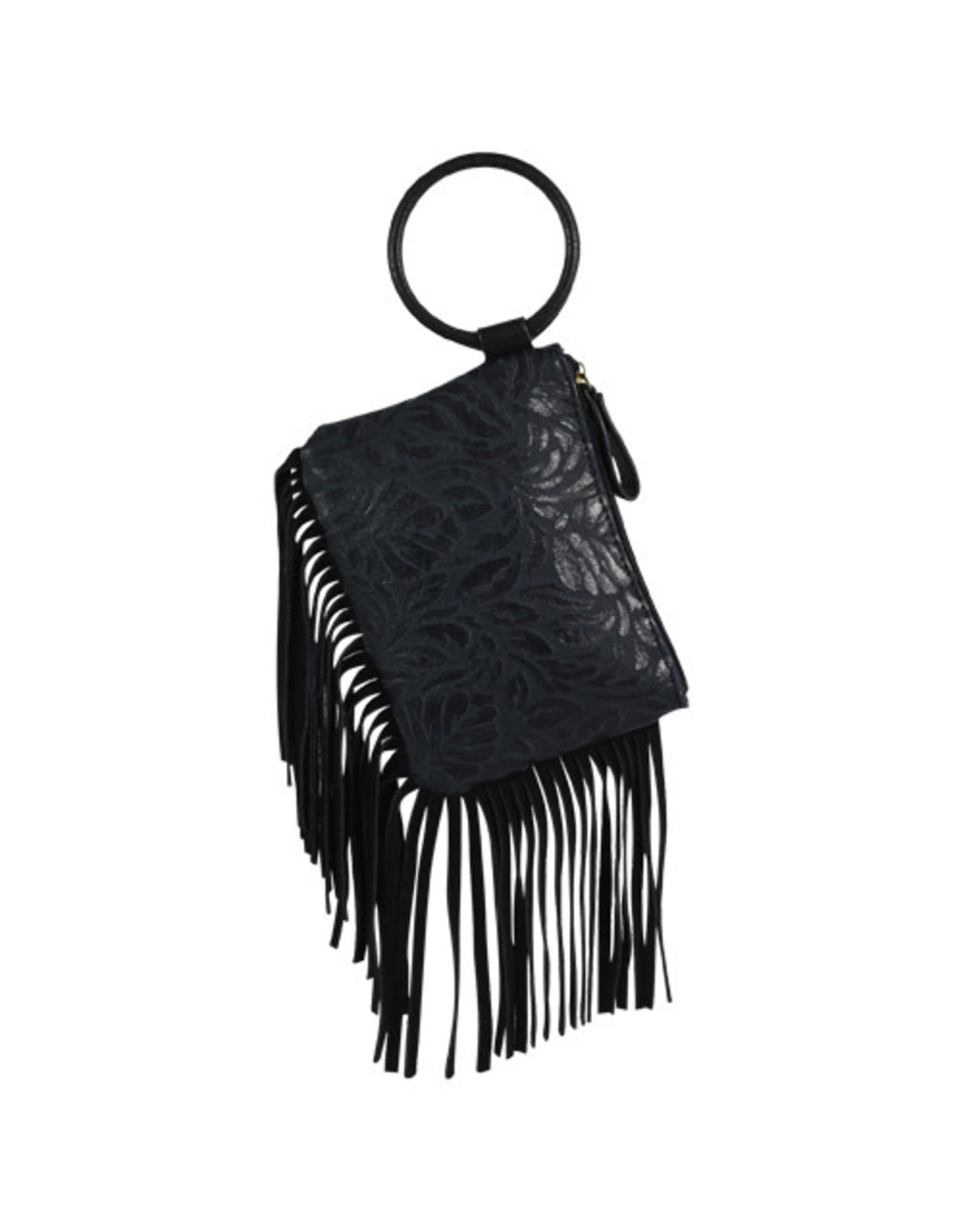 Tony Lama Tony Lama Bangle Wristlet Tooled Black 2196789BLK
