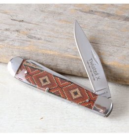 Twisted X Twisted X XK307 Brown Beaded Handle Pocketknife