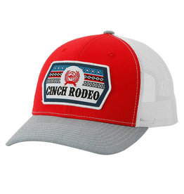 Cinch Cinch Men's Red/Gray Cinch Rodeo Trucker Cap MCC0800002