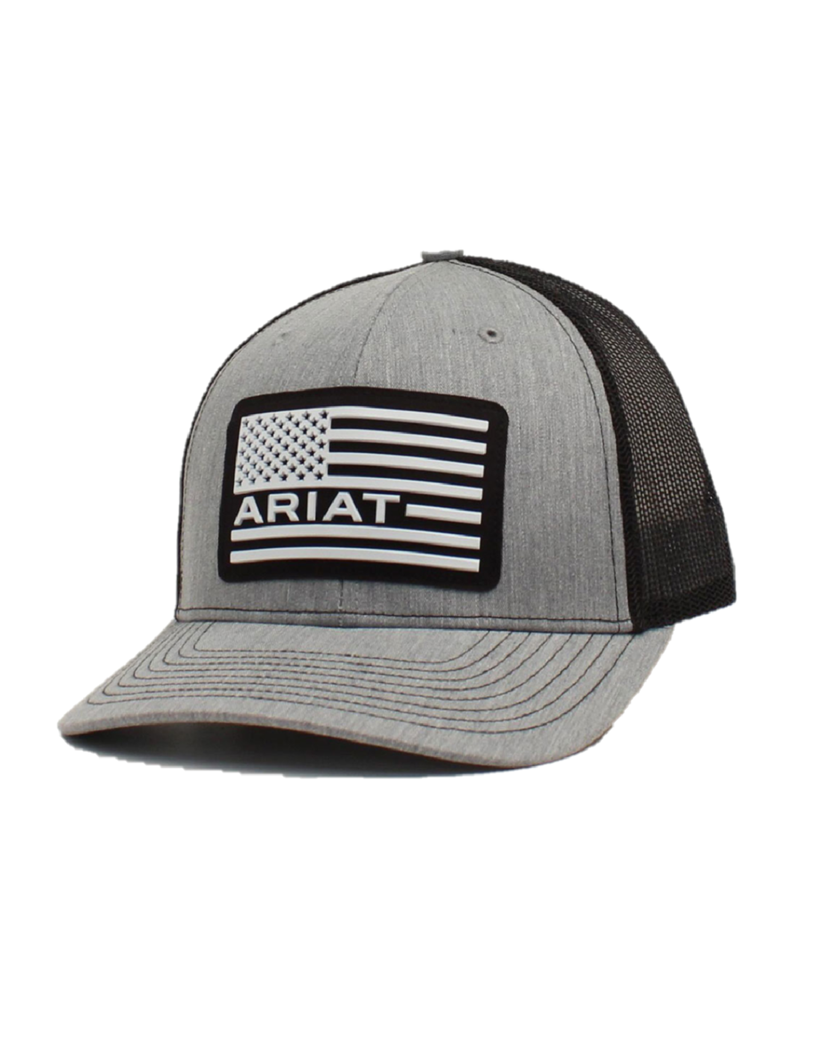 Ariat Gray/Blk Flag Logo A300012706 Ball Cap