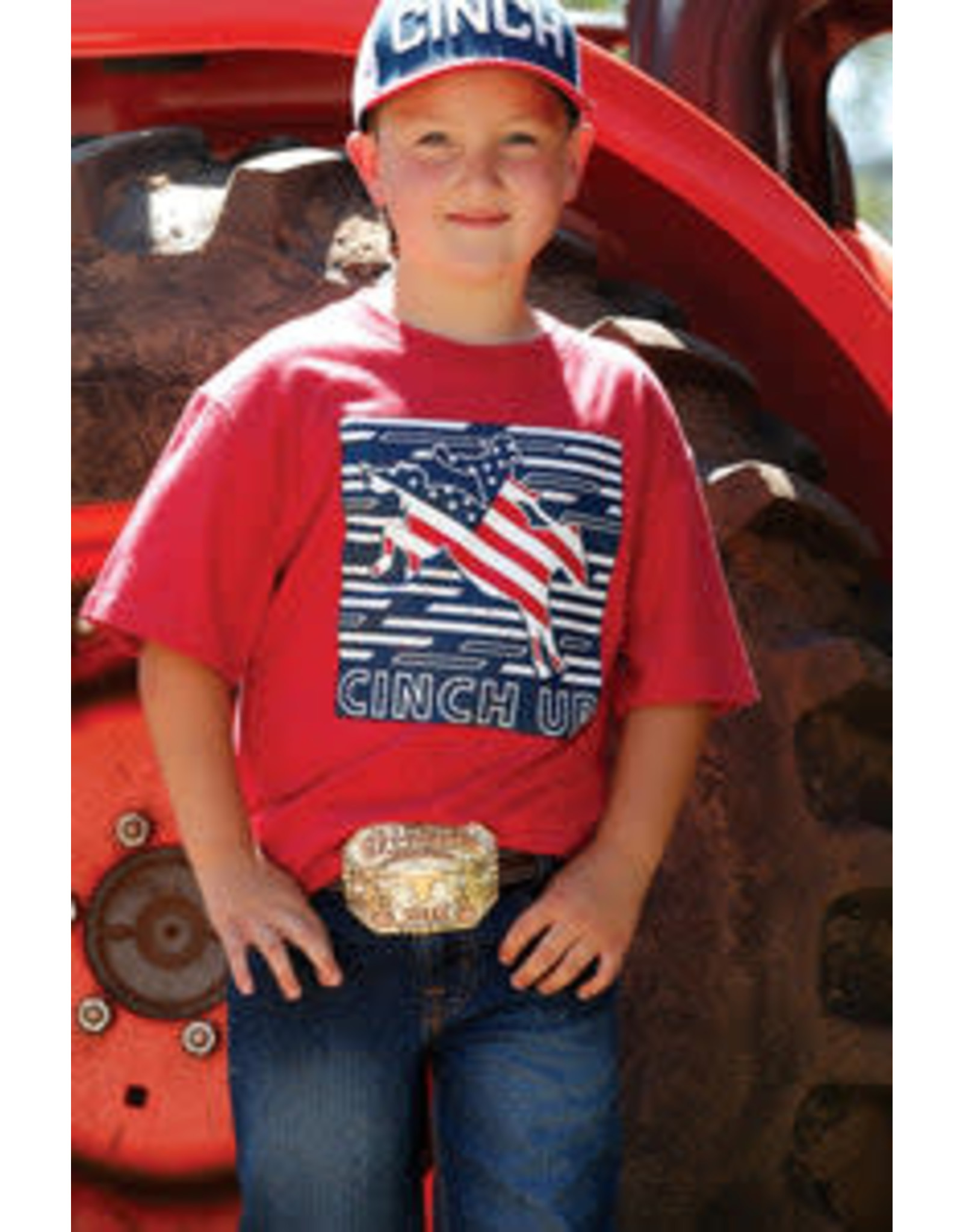 Cinch Cinch Boys Patriotic Bucking Horse Cinch Up MTT7670118