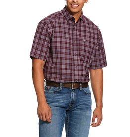 Ariat Men’s Fallbrook Plum 10030676 Short Sleeve Button Down Shirt Sz Med