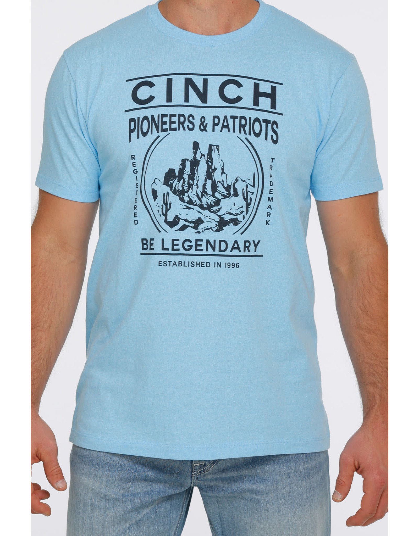 Cinch Men's Powder Blue Be Legendary MTT1690492 T-Shirt
