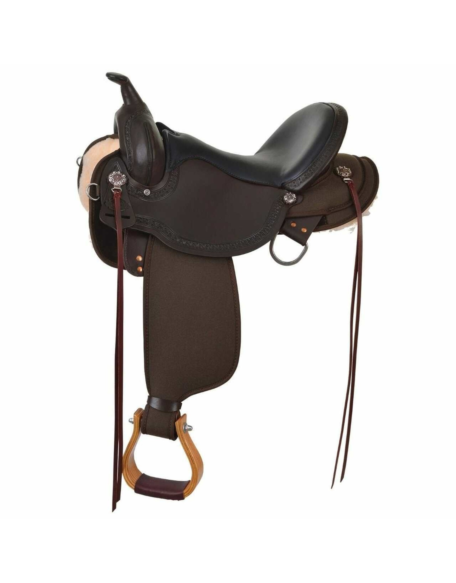 High Horse Circle Y High Horse Rosebud Cordura 16”  Wide Tree Trail Saddle 6918-1601-05