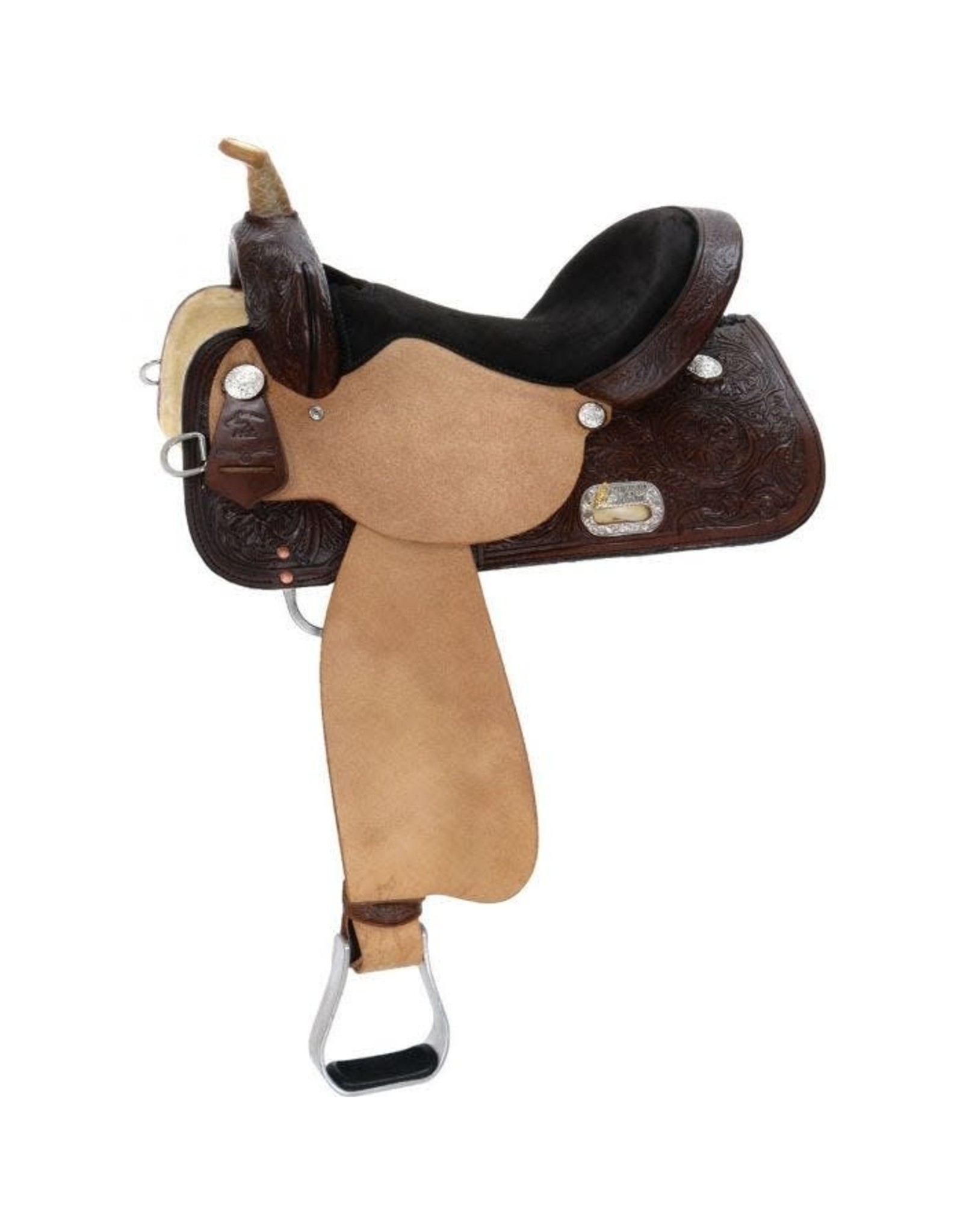 High Horse Circle Y The Proven Walnut  6212-7401-05 Liberty 14" Seat Wide Tree Barrel Saddle