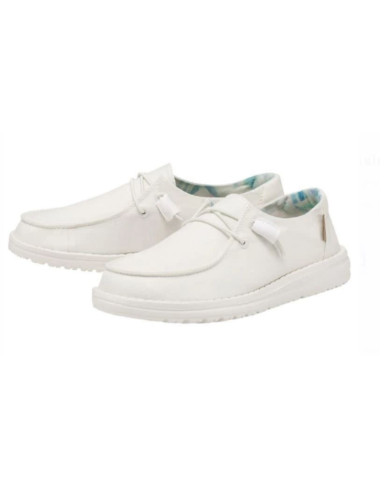 Hey Dude Hey Dude Ladies Wendy Classic Silk Moon 121410211 White Casual Shoes