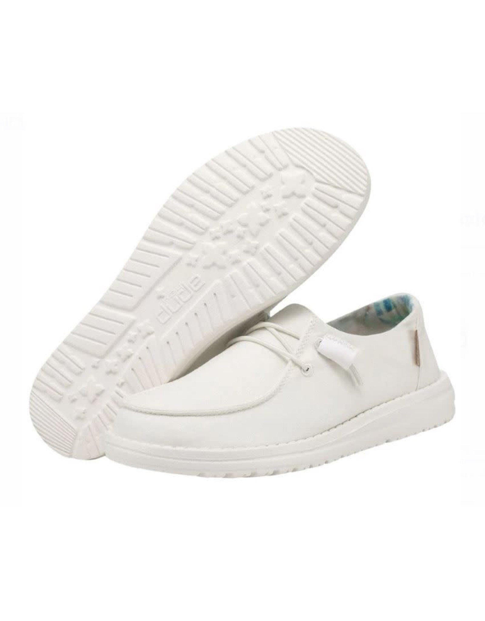 Hey Dude Hey Dude Ladies Wendy Classic Silk Moon 121410211 White Casual Shoes