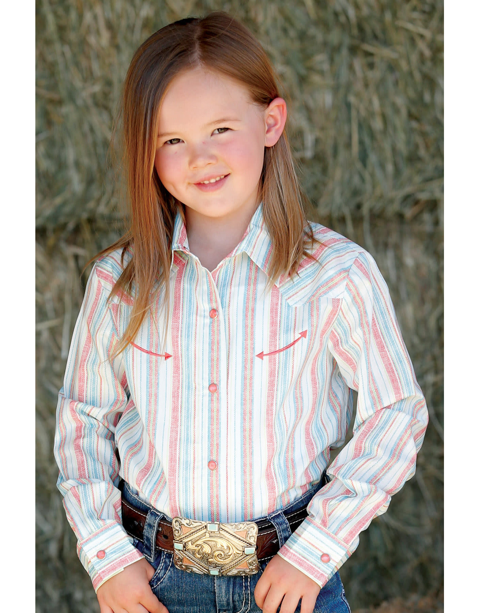 Cruel Cruel Girl Kid’s Pastel Serape Long Sleeve CTW3370007 Western Shirt
