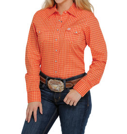 Cinch Ladies Long Sleeve Orange MSW9201033 Shirt