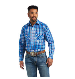 Ariat Men's Pro Mason Blue Plaid Long Sleeve Shirt 10040773