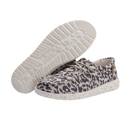 Hey Dude Hey Dude Ladies Wendy Woven Cheetah Grey 121413091 Casual Shoes