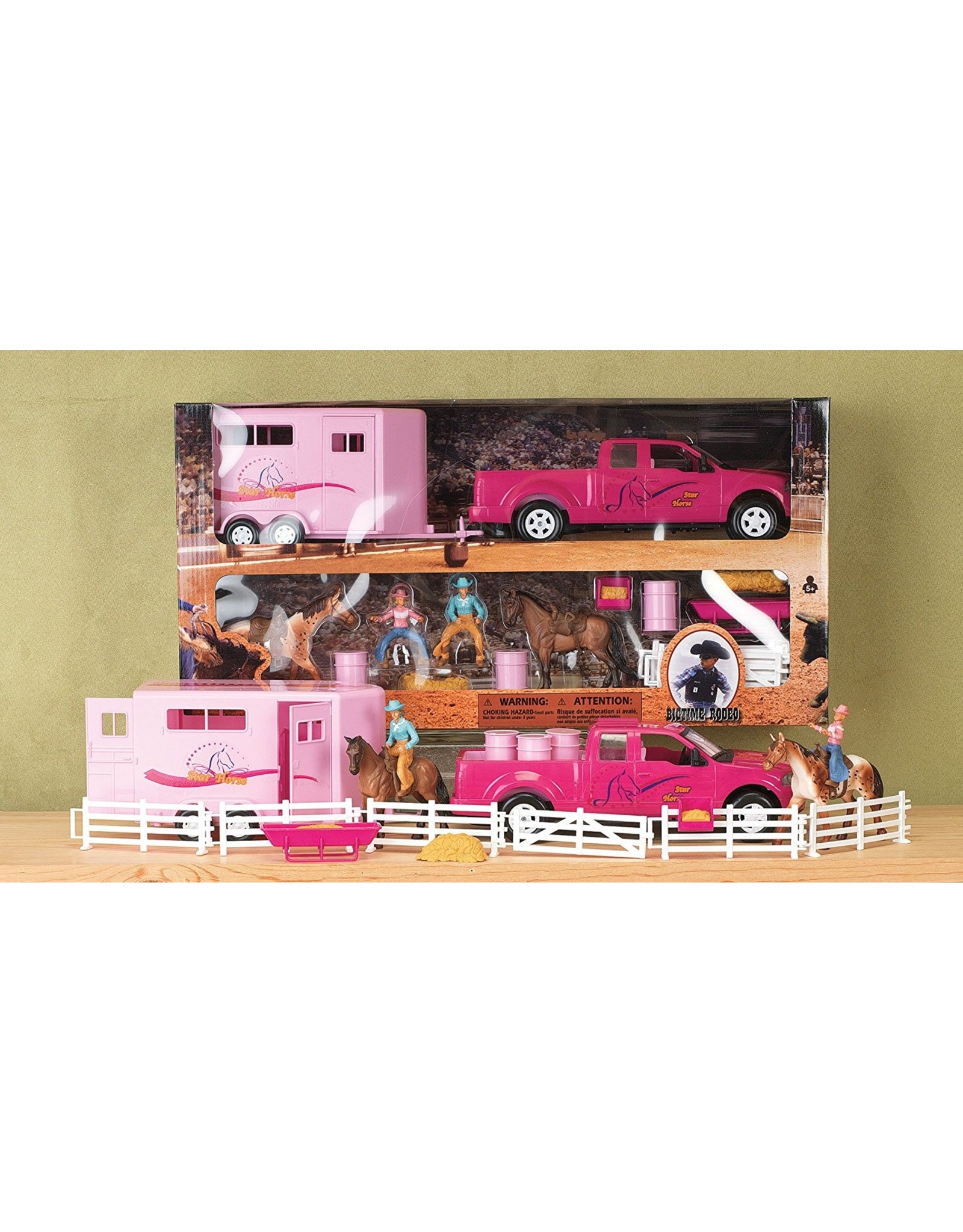 Bigtime Rodeo Pink Truck & Trailer 50644