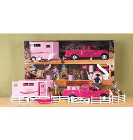 M&F Bigtime Rodeo Pink Truck & Trailer 50644