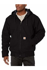 Carhartt Men's Black J130 Washed Duck Active Jacket 104050 Small