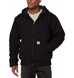 Carhartt Men's Black J130 Washed Duck Active Jacket 104050 Small