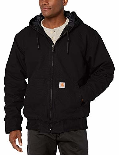 Carhartt Men's Black J130 Washed Duck Active Jacket 104050 Xlg - Nelson ...