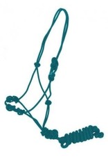 Showman Teal Training Knotted Rope Halter 4340X