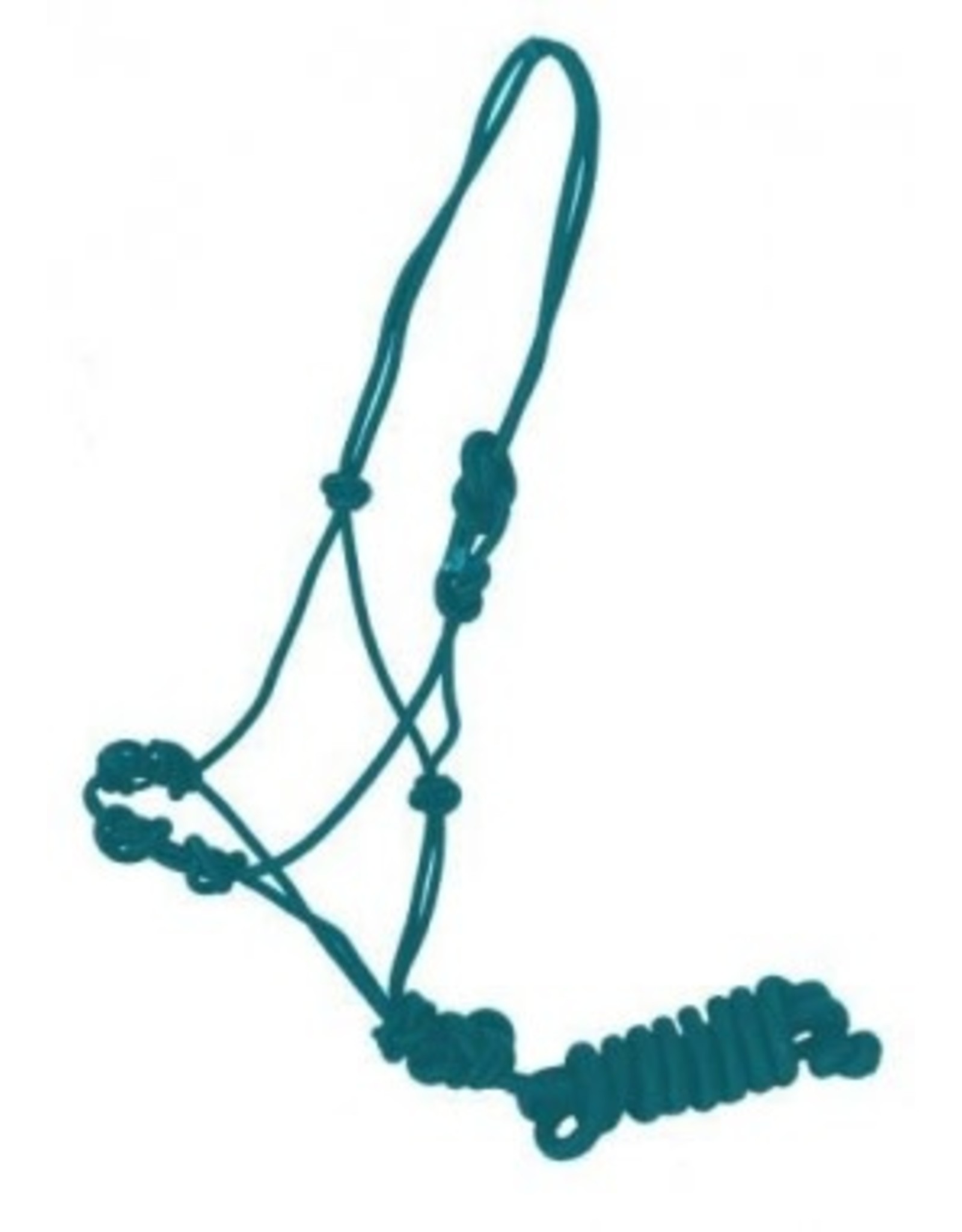 Showman Teal Training Knotted Rope Halter 4340X