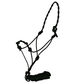 Showman Showman Black Training Knotted Rope Halter 4340X