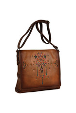 Catchfly Catchfly Addison Large Crossbody Aztec Embroidered Leather Bag 2032692