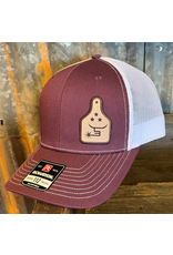 Spin Em Spin Em "Identifier" Burgundy/White Cowtag Cap