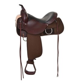 High Horse Circle Y Lockhart Cordura Walnut Trail Saddle, 16" Seat Medium Tree 6910-2601-04