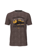 Wrangler Men's Yellowstone Train Station 112328223 Short Sleeve T Shirt