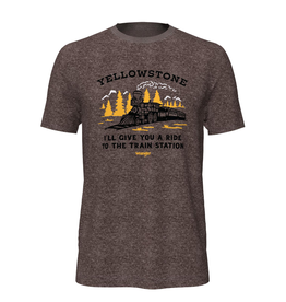 Wrangler Men's Yellowstone Train Station 112328223 Short Sleeve T Shirt