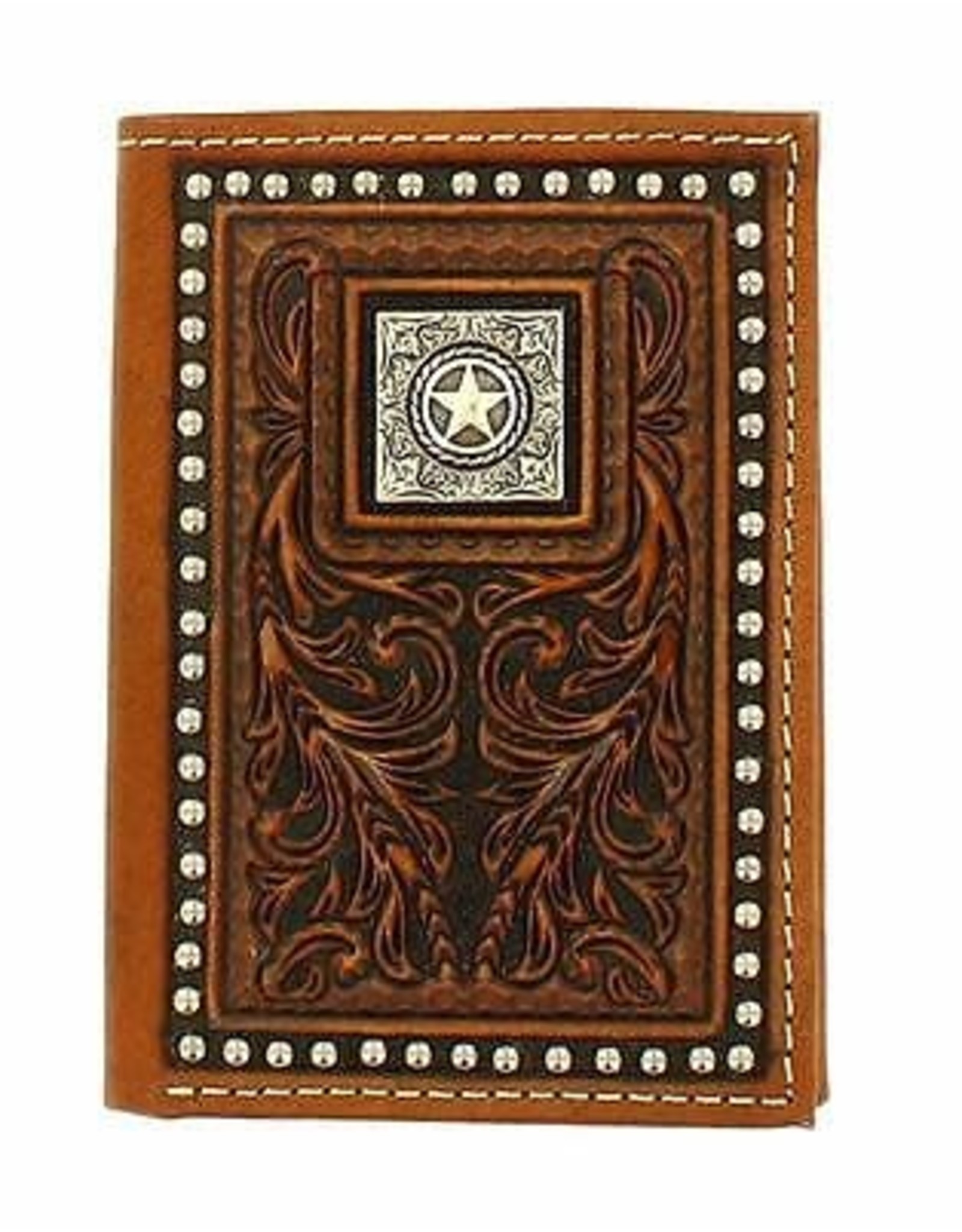 Nocona Nocona Texas Star N5410502 Studded Tri-Fold Wallet