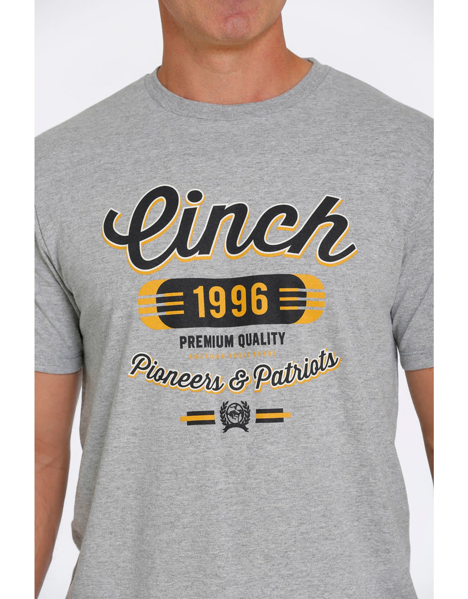 Cinch Mens Pioneers and Patriots MTT1690511 HGY Graphic Tee