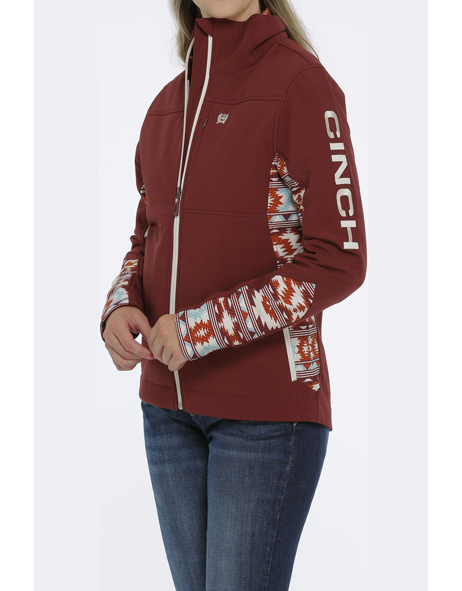 Cinch Ladies Burgundy Southwestern Print MAJ9857001 BUR Concealed Carry Jacket