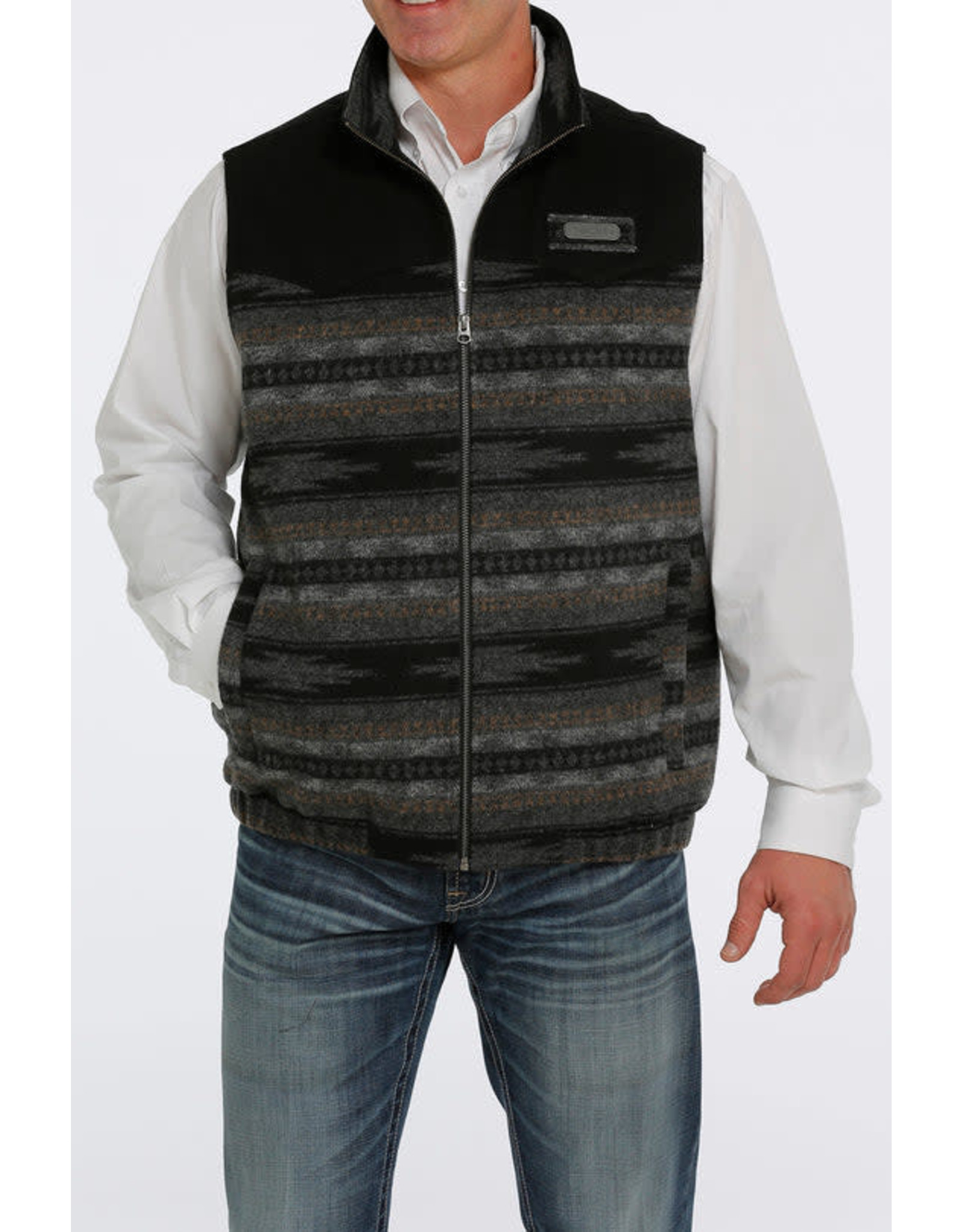 Cinch Men’s Black MWV1543006 Wooly Vest
