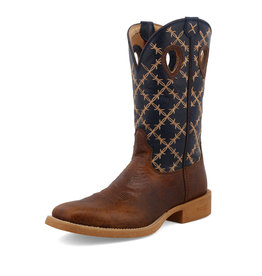 Twisted X Mens MXTR004 Rustic Brown & Navy Western Boots