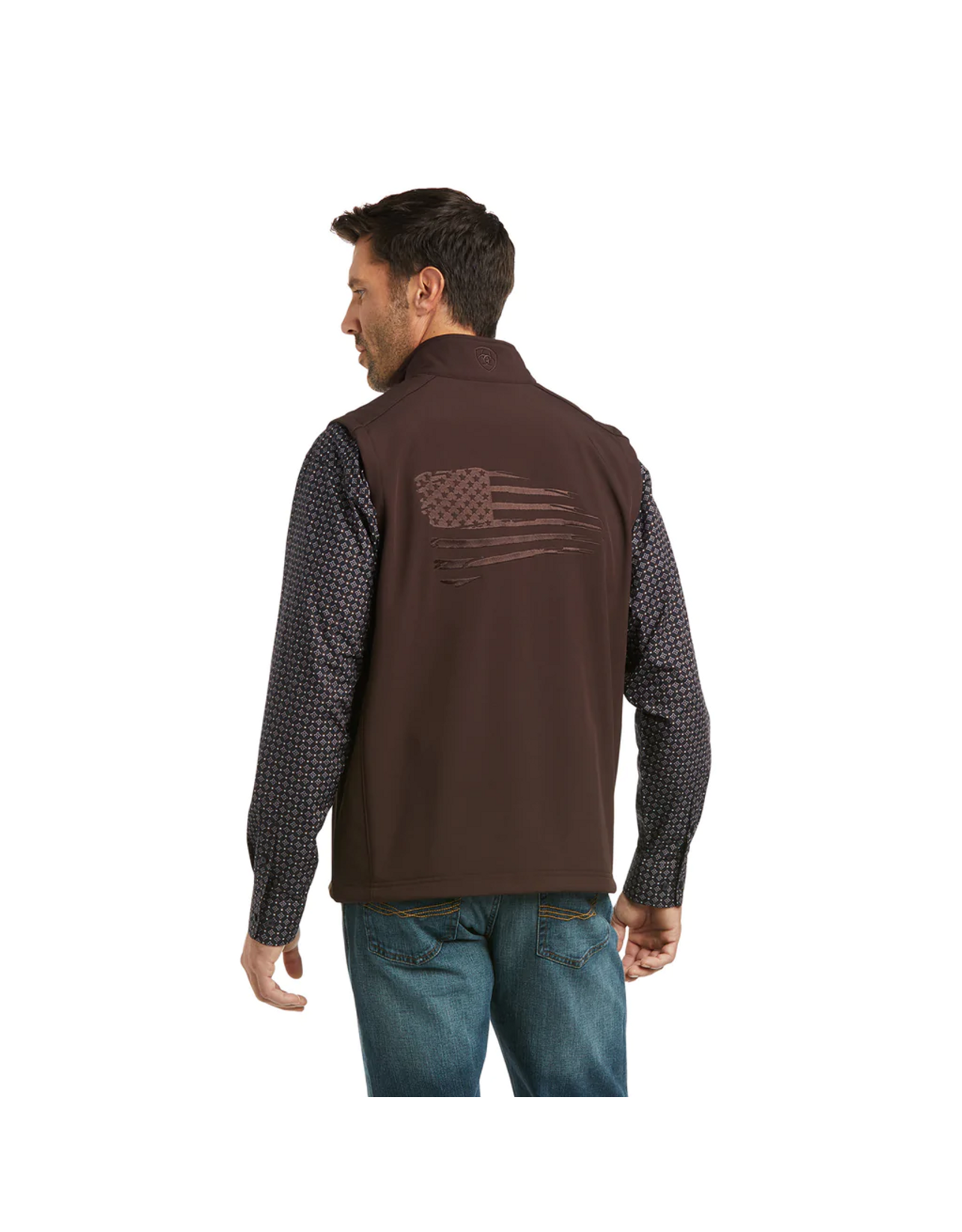 Ariat Ariat Men's Logo 2.0 Patriot 10037560 Coffee bean Softshell Concealed Carry Vest