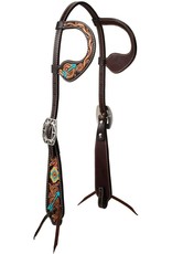 Weaver Turquoise Cross Navajo Arrow Double Ear Headstall 45000-01-05