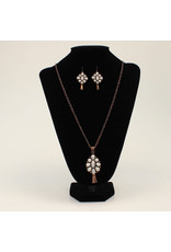 Blazin Roxx Blazin Roxx Copper/Ivory Beaded Necklace Set 30442