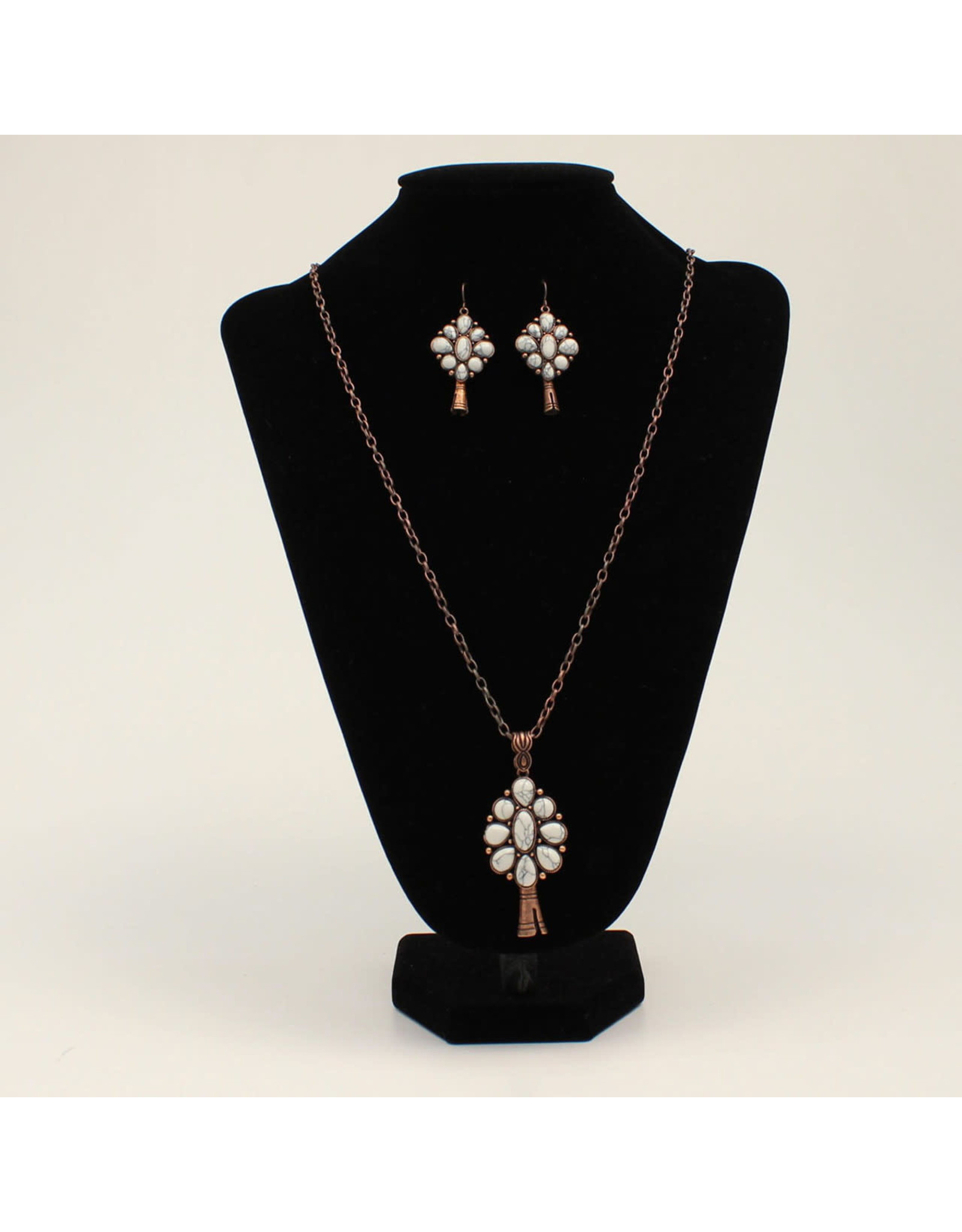 Blazin Roxx Blazin Roxx Copper/Ivory Beaded Necklace Set 30442