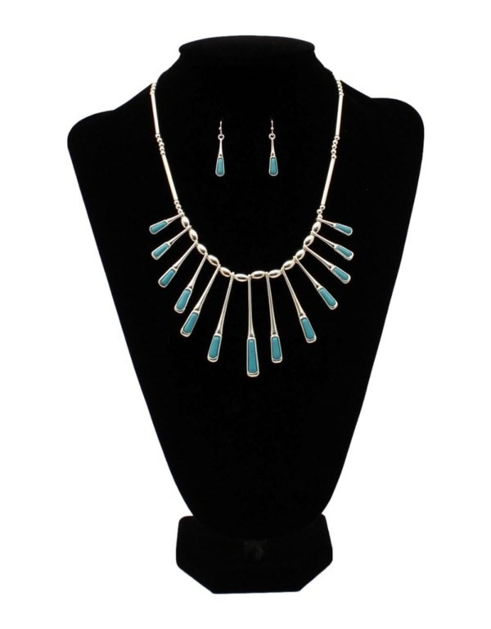 Silver Strike Silver Strike Turquoise Fashion Necklace Set D4500240