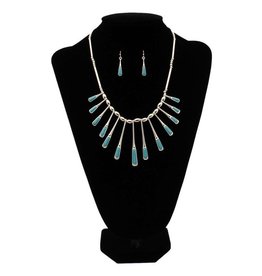Silver Strike Silver Strike Turquoise Fashion Necklace Set D4500240