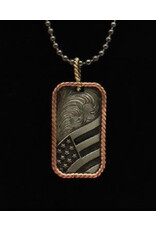 Silver Strike Silver Strike American Flag Dog Tag D47004 Necklace