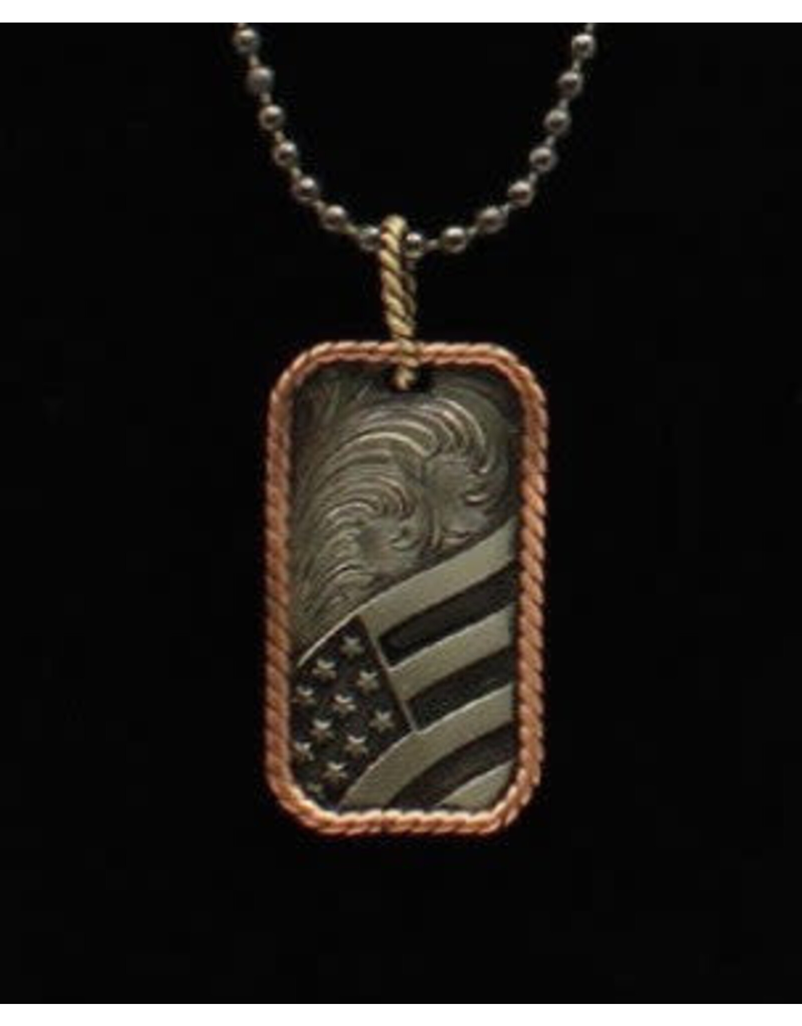 Silver Strike Silver Strike American Flag Dog Tag D47004 Necklace