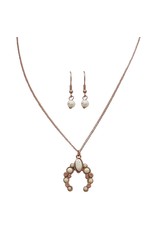 Silver Strike Silver Strike Ivory/Copper DNE0736CBIV Squash Blossom Necklace
