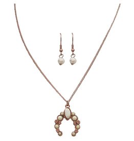Silver Strike Silver Strike Ivory/Copper DNE0736CBIV Squash Blossom Necklace