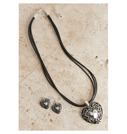 Blazin Roxx Blazin Roxx Crystal Heart Jewelry 29433 Set