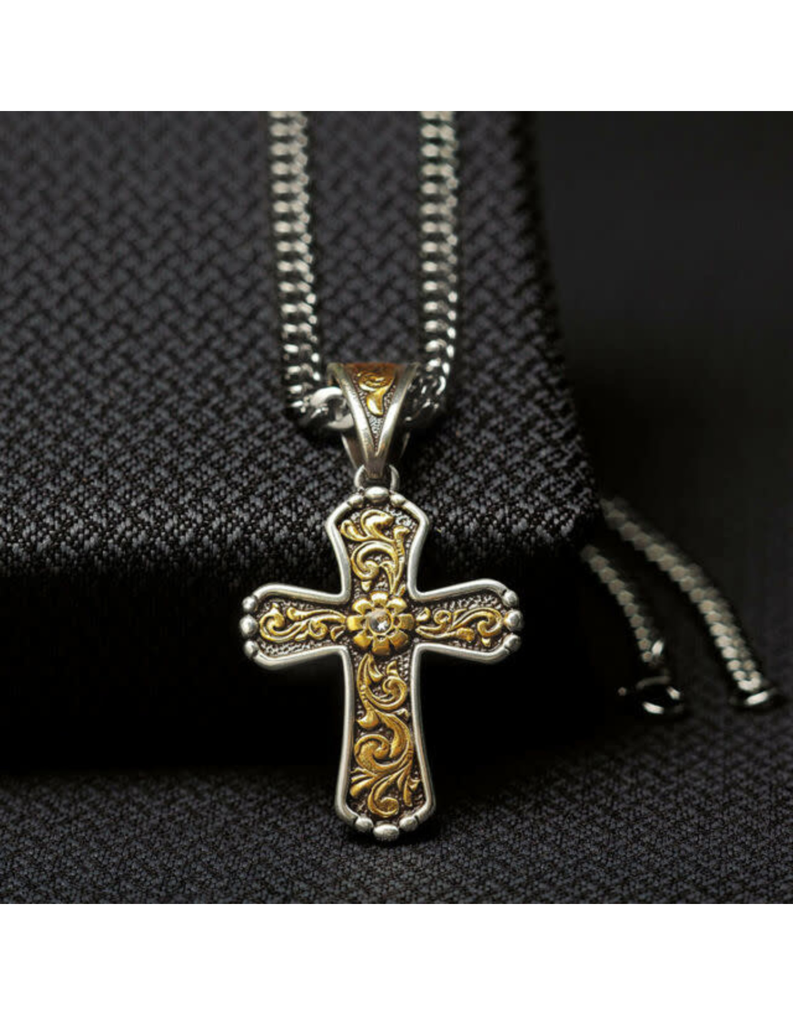 Twister Twister Gold Cross Necklace 32120