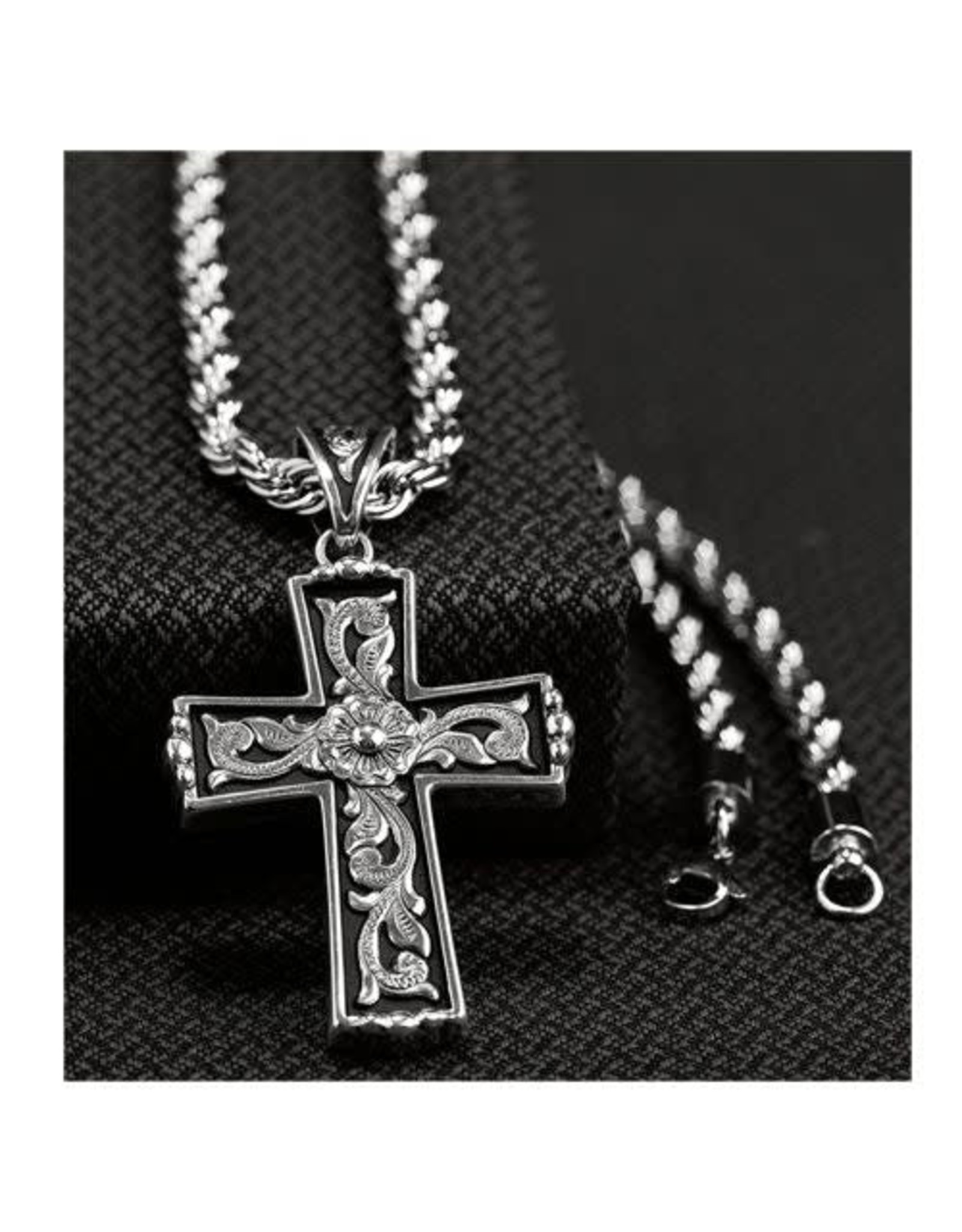 Twister Twister Nickel Cross Necklace 32110
