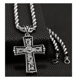 Twister Twister Nickel Cross Necklace 32110