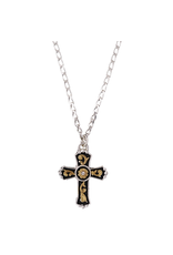 Silver Strike Silver Strike Gold/Silver Cross Necklace DN120