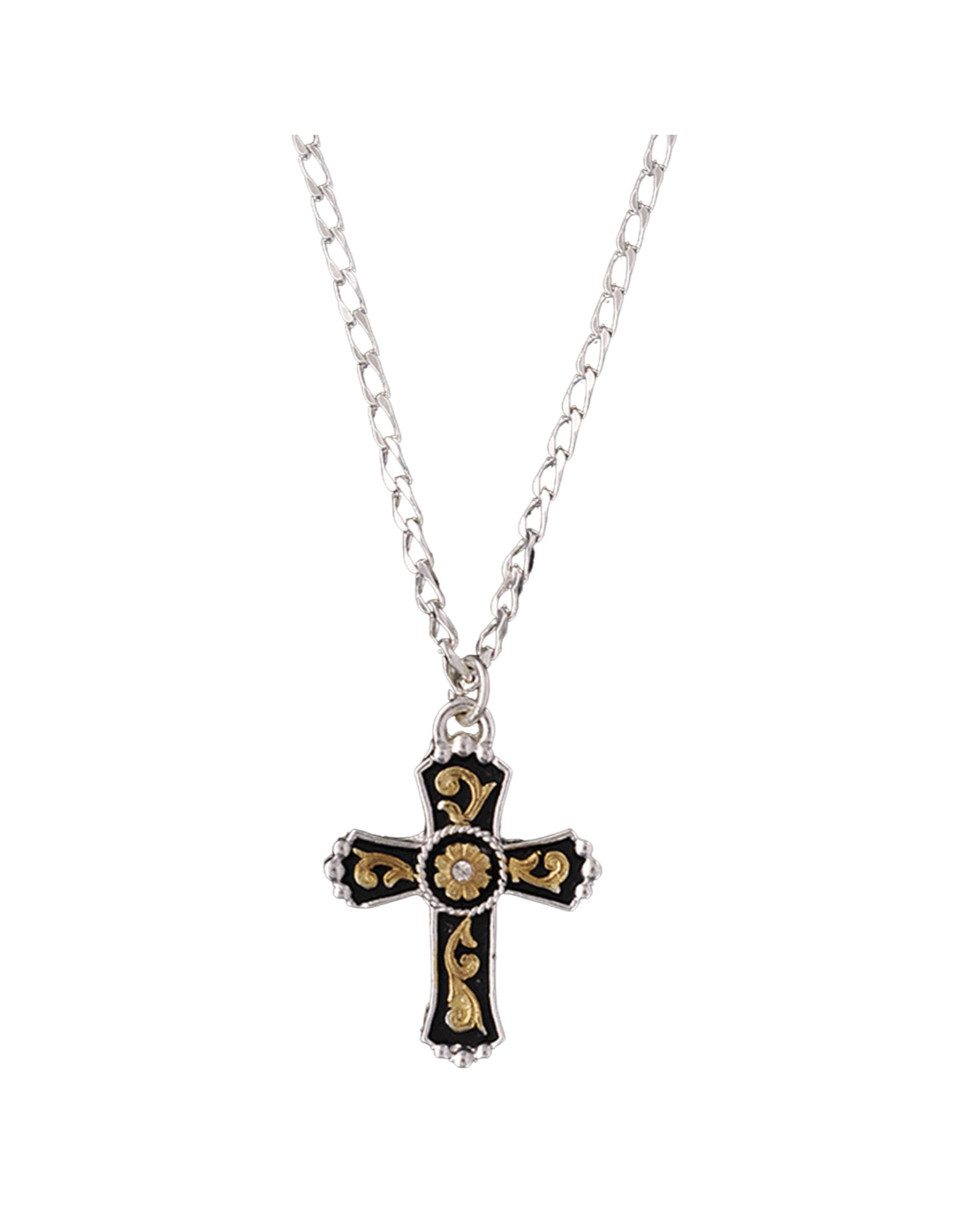 Silver Strike Silver Strike Gold/Silver Cross Necklace DN120