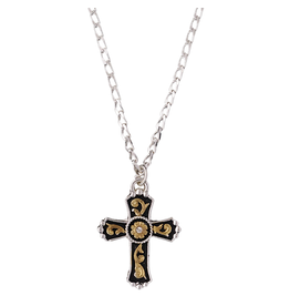 Silver Strike Silver Strike Gold/Silver Cross Necklace DN120